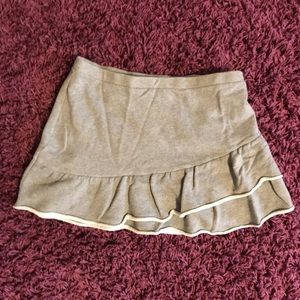 Express Gray Ruffle Mini Skirt